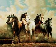 unknow artist Horses 046 oil painting reproduction